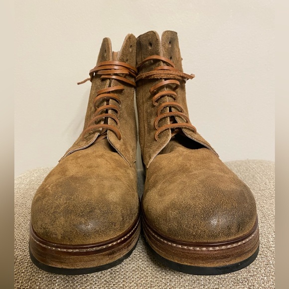 $1,245 Marsèll Men’s suede lace-up boots in Chestnut - Picture 11 of 16
